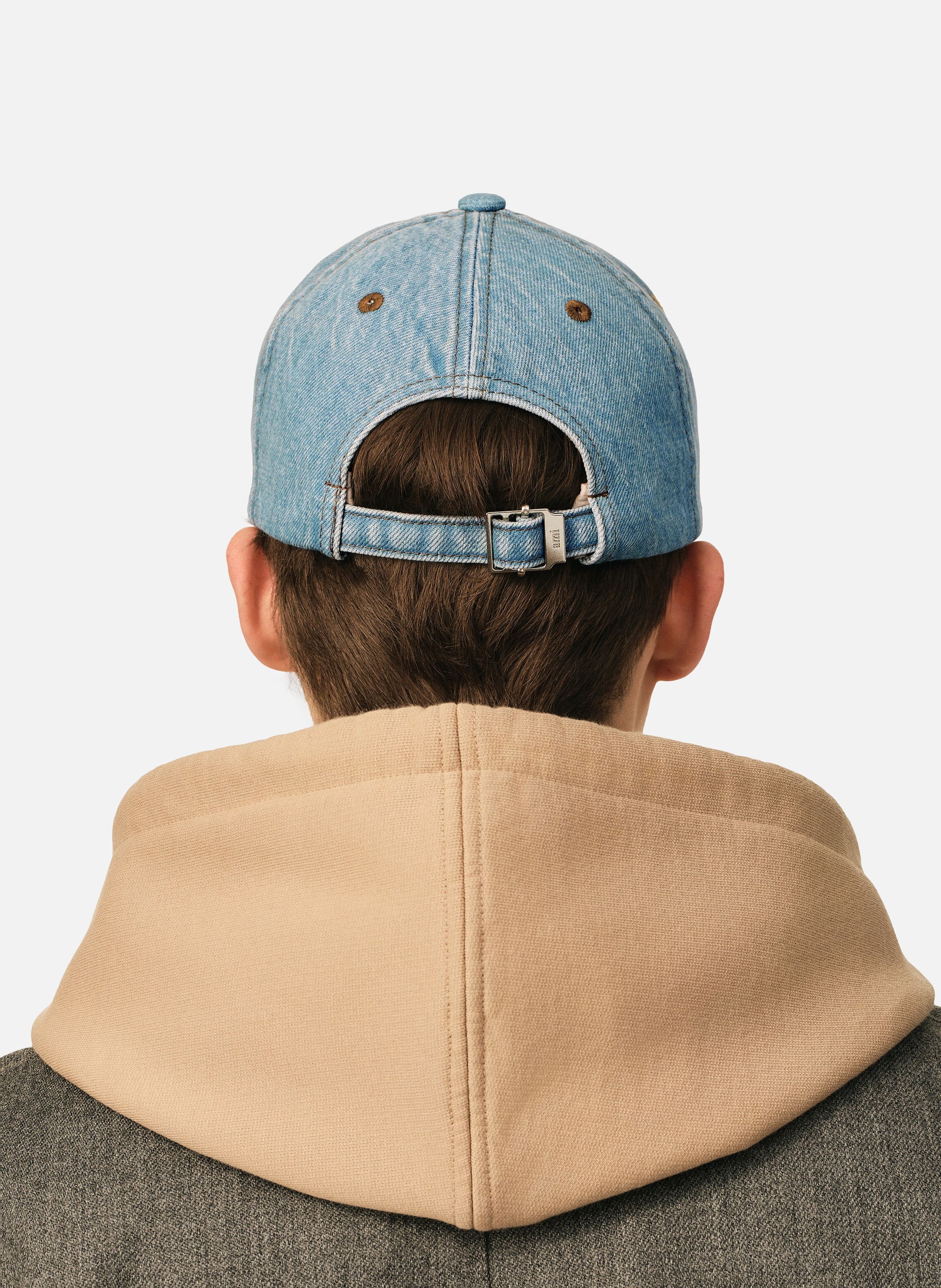 Casquette denim unisexe en coton ami de coeur AMI PARIS Bleu
