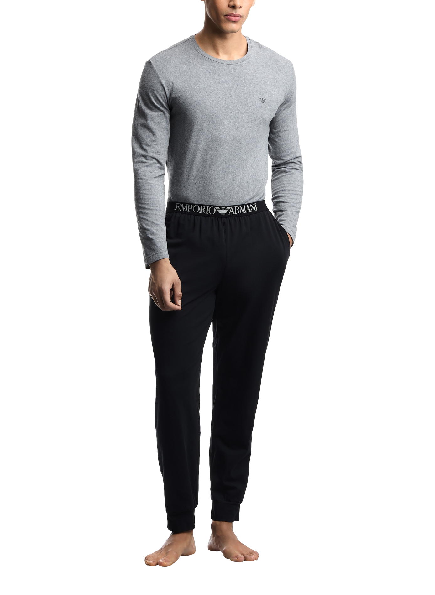 Cotton-blend pyjama set EMPORIO ARMANI Grey