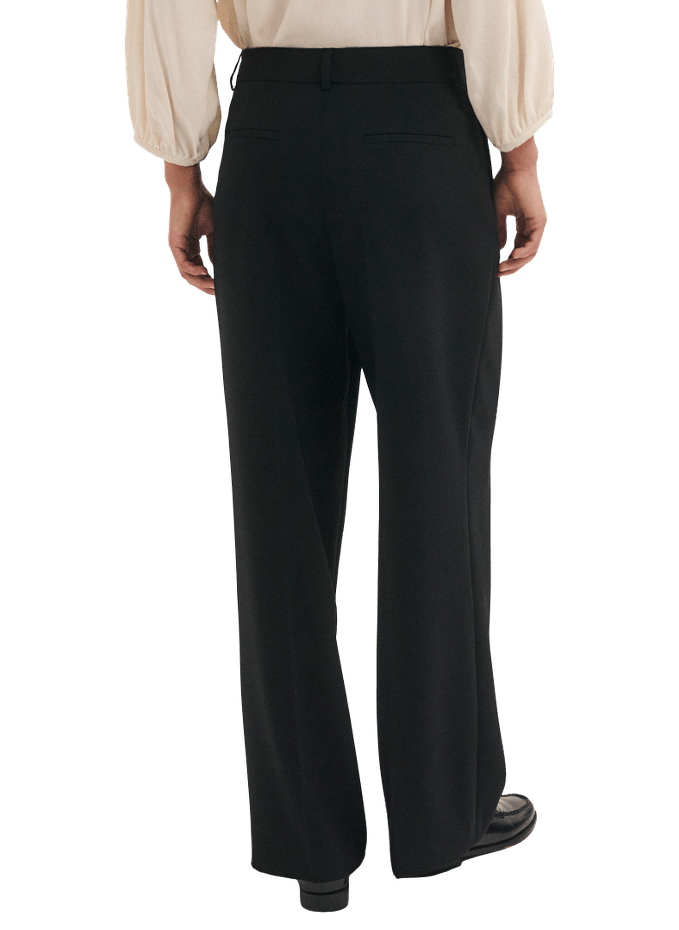 Pantalon large à pinces - maro PABLO Noir