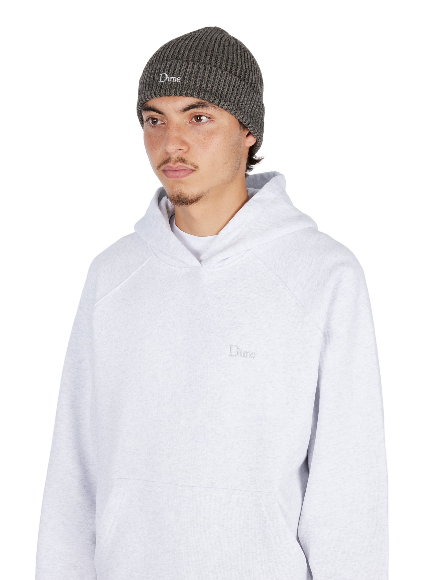 Cotton turn-up beanie DIME Grey