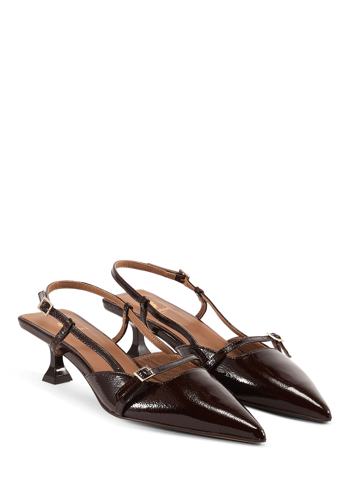Slingbacks mit Reem Lederabsätzen BOBBIES Braun