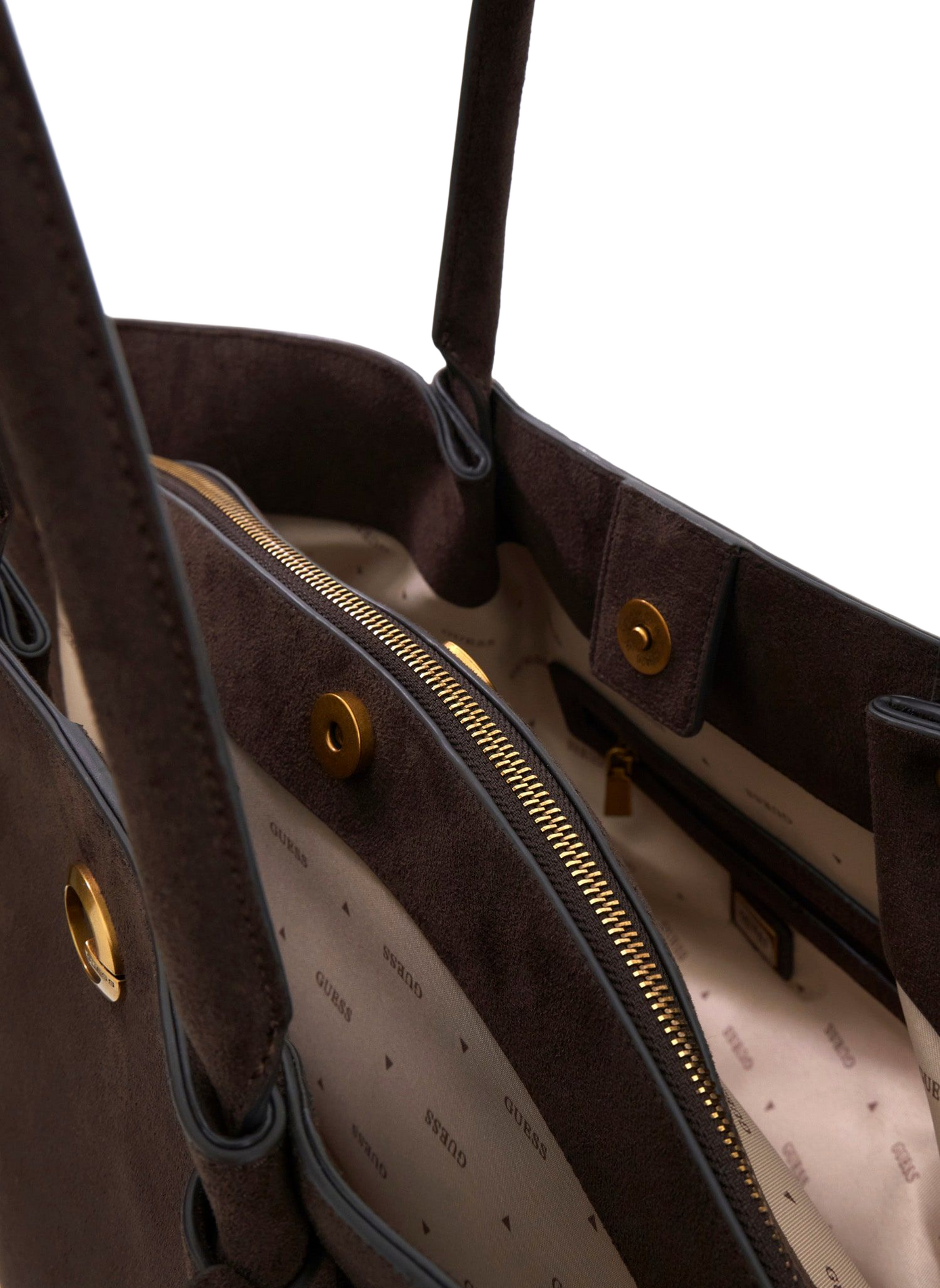 Sac tote en daim GUESS Marron