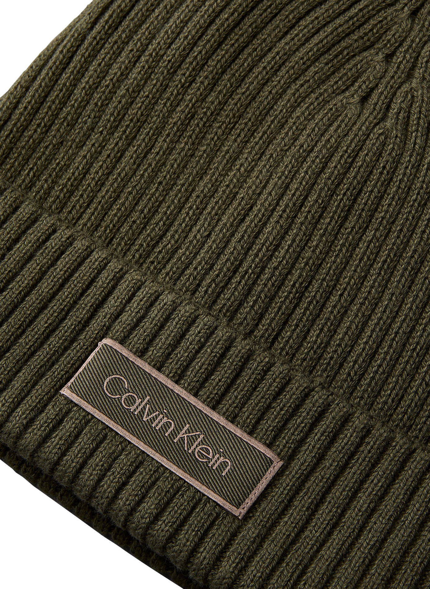 Bonnet en coton et cachemire | Kaki CALVIN KLEIN Homme