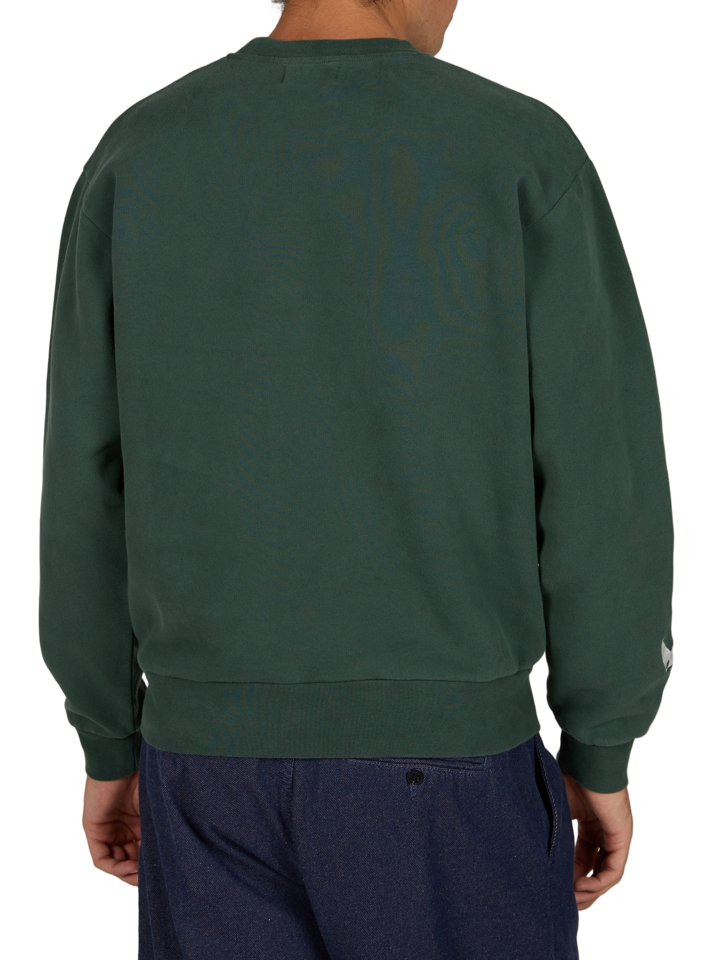 Rechte sweater met ronde hals en geborduurde motieven OLOW Groen