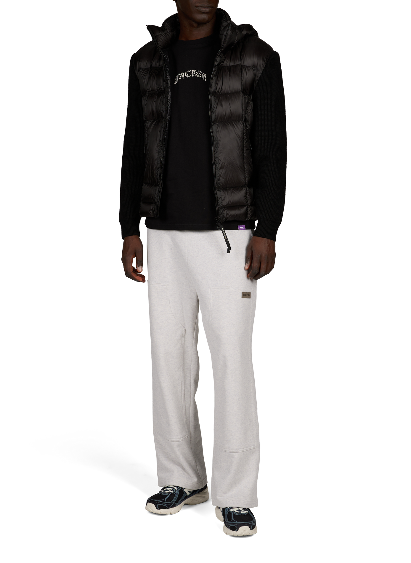 Steppjacke aus Wolle CP COMPANY Schwarz
