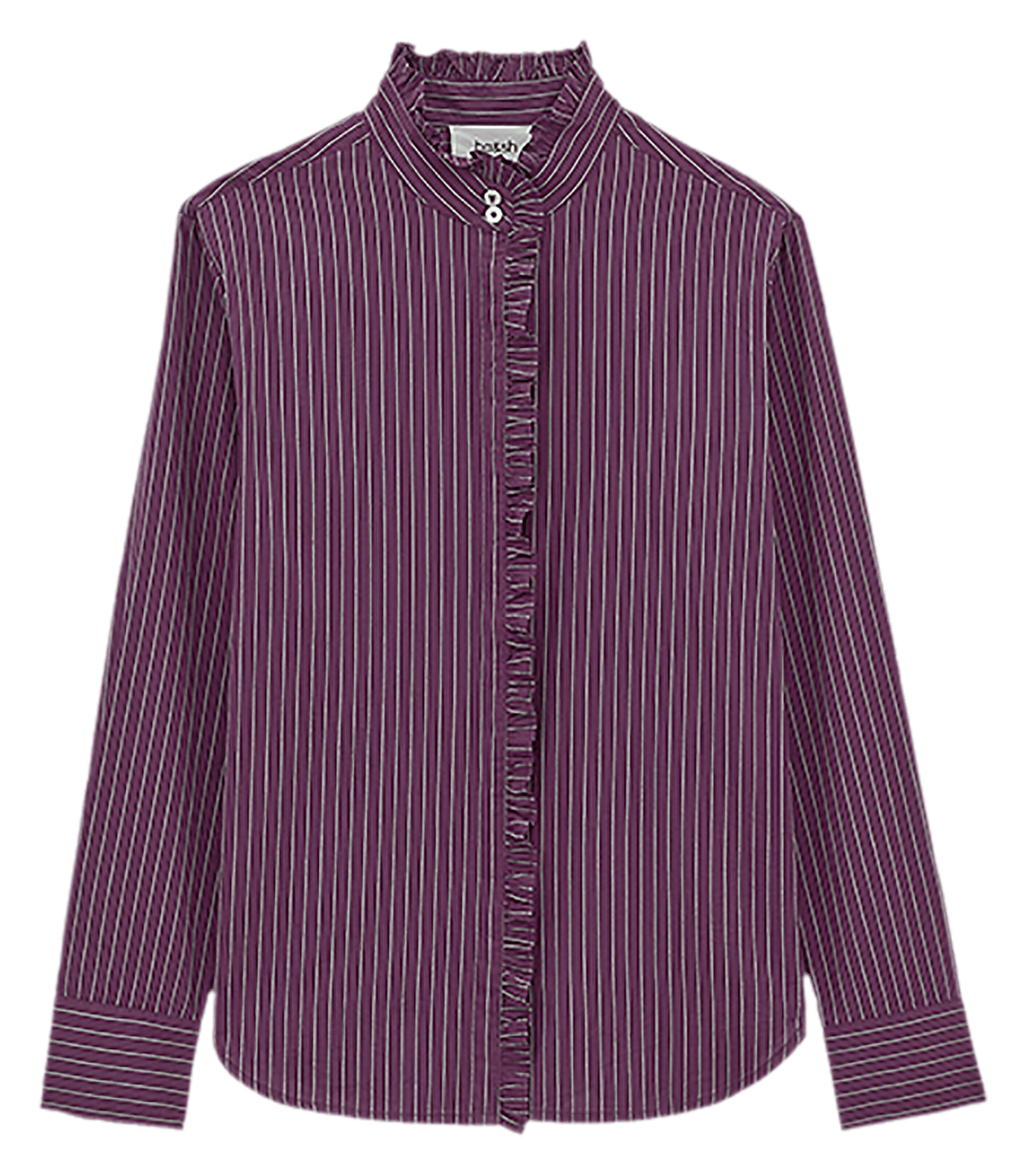 Chemise droite à rayures en coton elvire BA&SH Violet