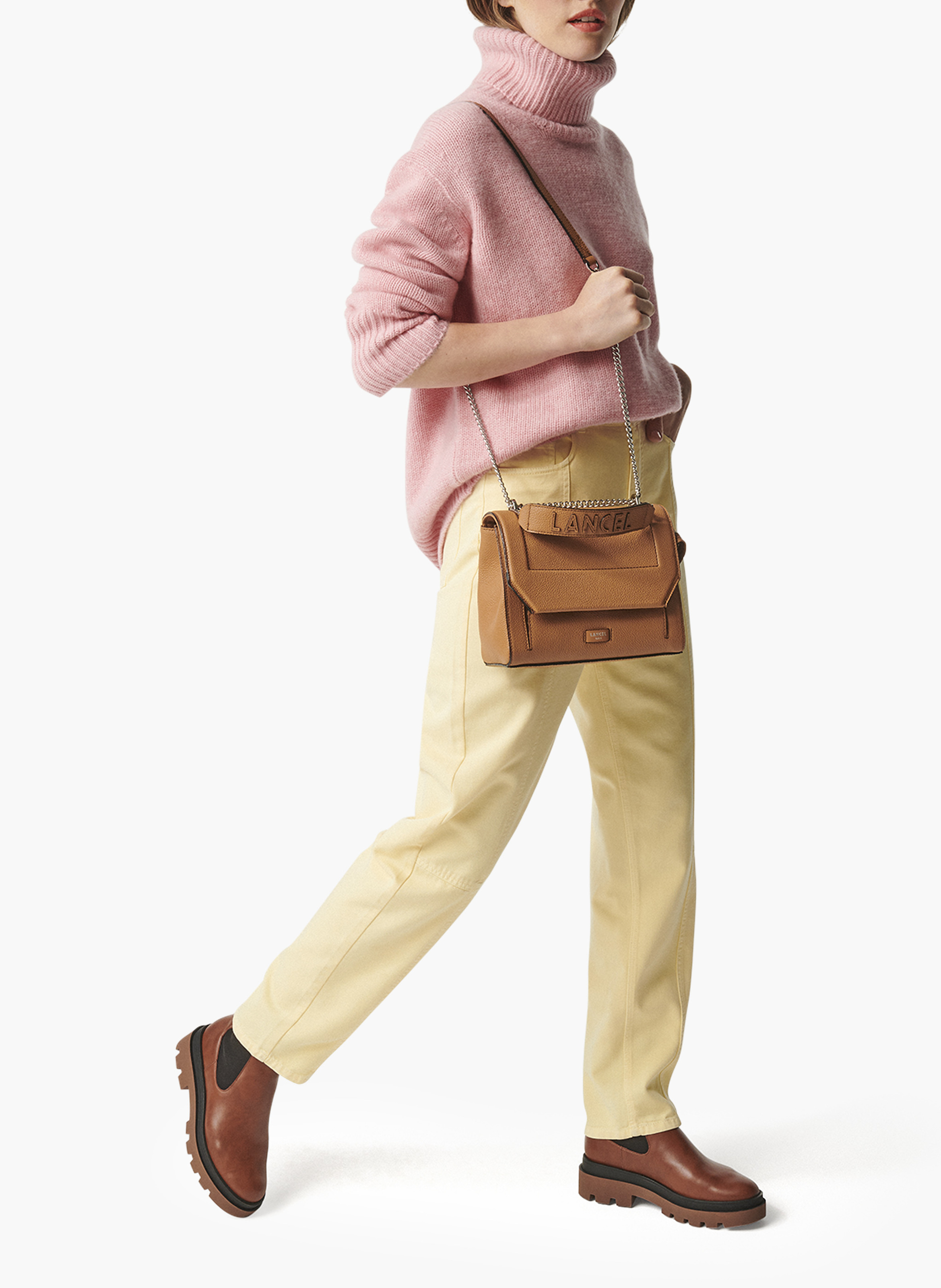 Schoudertas met flap van Lancel in leer | Bruin LANCEL Dames